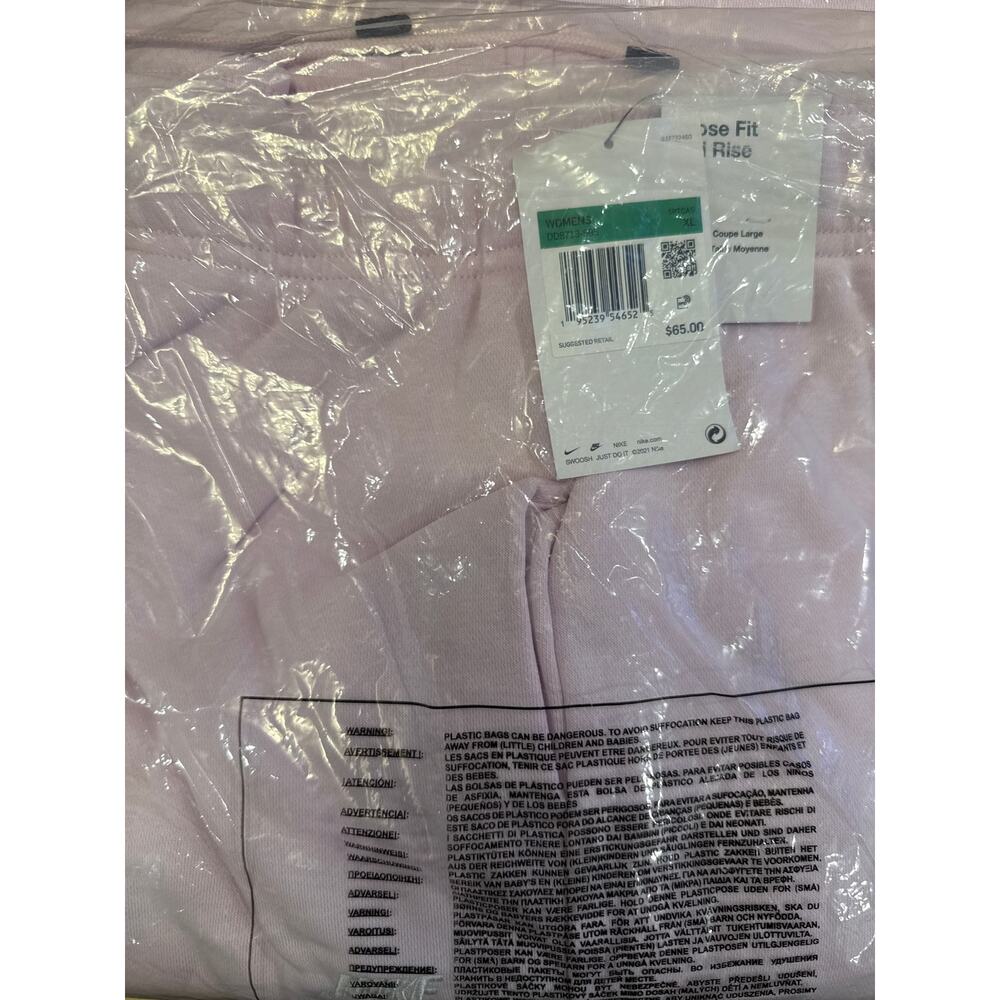Nike NSW Essential Fleece Cargo Pants Womens XLarge Pink Sweatpants DD8713-695 - Picture 4 of 6